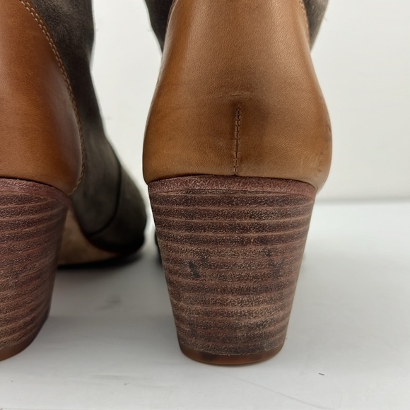 Sebago Womens Nell Leather Ankle Boots Taupe Tan Pull-On Boots Size 10 M - Picture 4 of 12